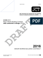 Draft: MWD 2016 Minor Works Building Contract