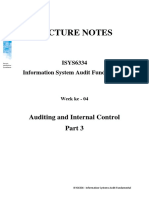 Lecture Notes: Auditing and Internal Control