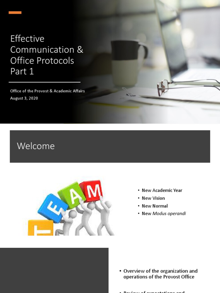 Office Communication & Protocols Overview | PDF | Provost (Education ...
