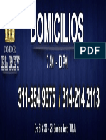 Cartel Domicilios
