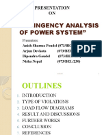 "Contingency Analysis of Power System": A Presentation ON