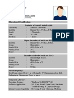 Proffessional CV Format-www.itmona.com.doc