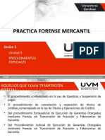 Práctica Forense Mercantil: Unidad 5 Procedimientos Especiales
