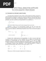 Spectral Analysis Applied To Stochastic Processes: 2.0 Theorem of Wiener-Khintchine