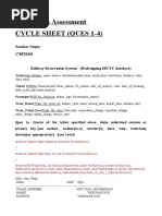 DBMS Lab Assessment Cycle Sheet (Ques 1-4) : Sanskar Gupta 17BIT0201