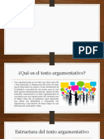Estructura Del Texto Argumentativo COMUNICACION II