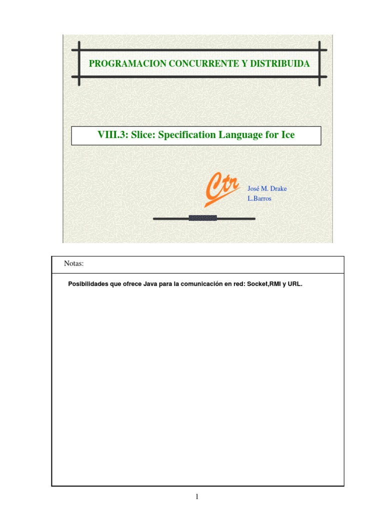 Lenguaje Slice para Especificación en Ice | PDF | Java (lenguaje de ...