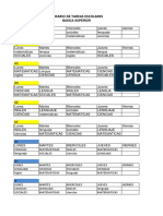 Horarios de Tareas Escolares