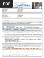 Process Operator Experience 08 Years Muhammad Faisal: Details of Experience at LNG Plant Ras Gas