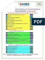 PM Competencies To Be Covered in APC