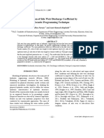 Prediction of Side Weir Discharge Coefficient by Genetic Programming Technique