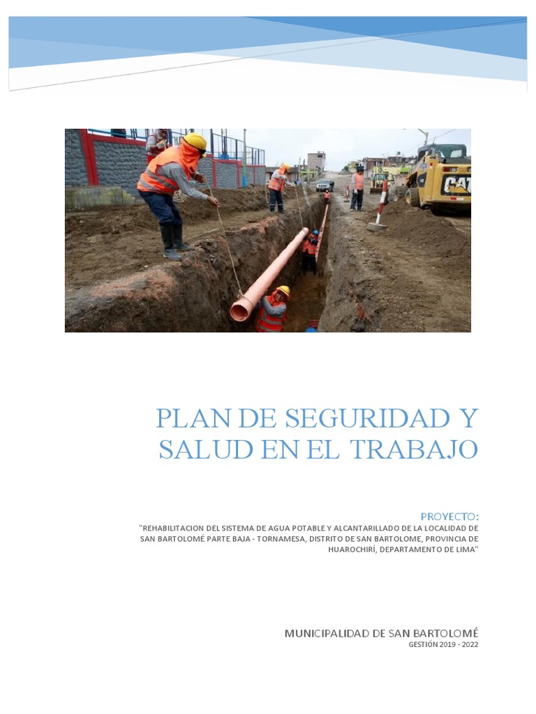 Plan de Seguridad y Salud en El Trabajo | PDF | Seguridad y salud ...