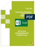 TALLER EXCEL 1 Funciones Matematicas