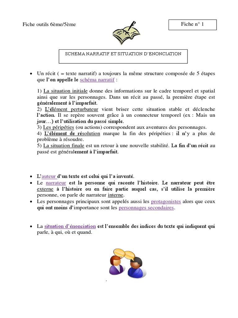 Comment Reconnaitre Les Etapes Du Schema Narratif Dans Le Realisme Fiche Outil 6ème Et 5ème | PDF