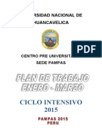 Plan de Trabajo Cepre Pampas Ciclo Intensivo 2015
