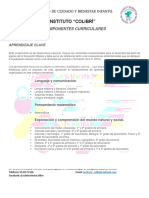 Componentes Curriculares Información