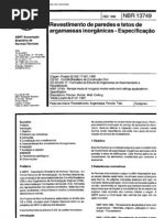 NBR 13749 - 1996 - Revestimentos de paredes e tetos de argamassas inorganicas