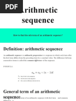 week 2 Arithmetic Sequence finding the nth term