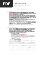 Hacettepe University: Laboratory Rules Experiments