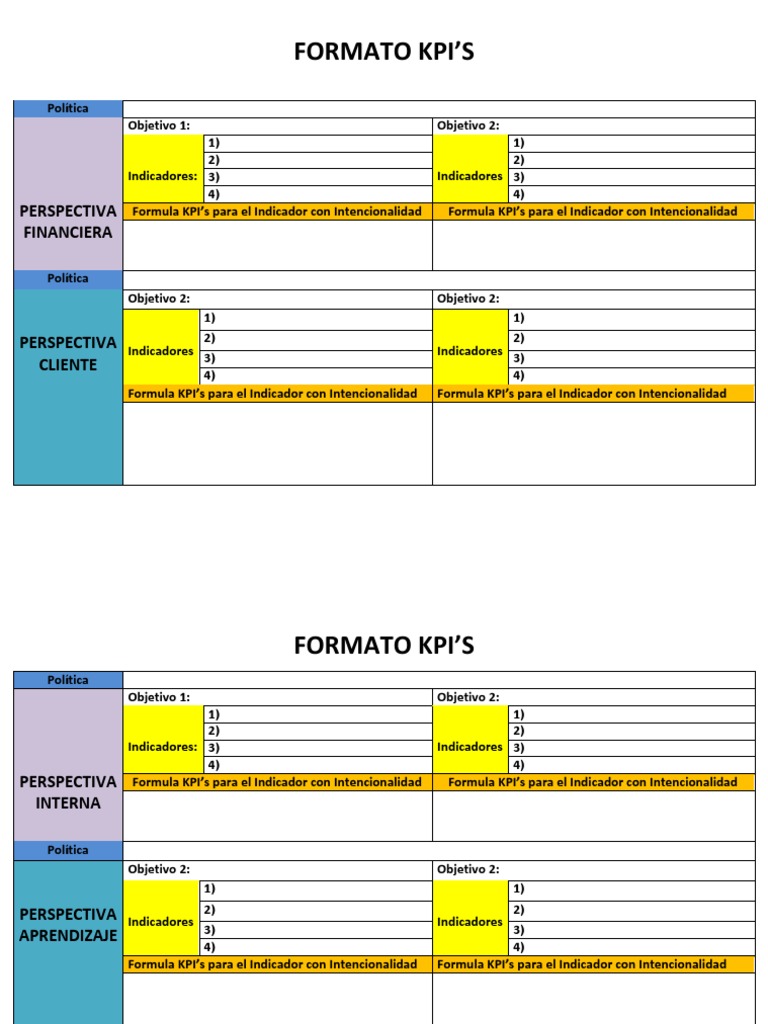 Formato Matriz KPIS | PDF | Business