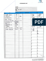 Attendance List 6D-81