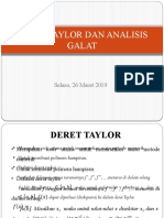 Deret Taylor Dan Analisis Galat