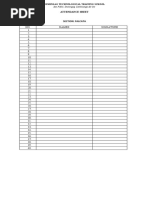 Attendance Sheet