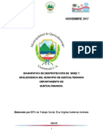 Diagnóstico de Desprotección de la Niñez y Adolescencia en el Municipio de Quetzaltenango 2017