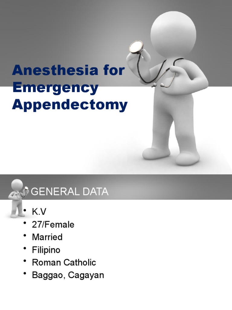 Anesthesia For Emergency Appendectomy PDF Anesthesia Diseases And