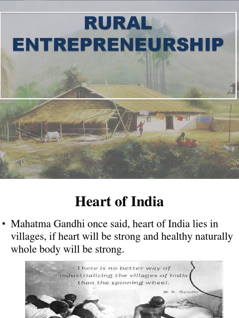 Rural Entrepreneurship Opportunities in India | PDF | Entrepreneurship ...