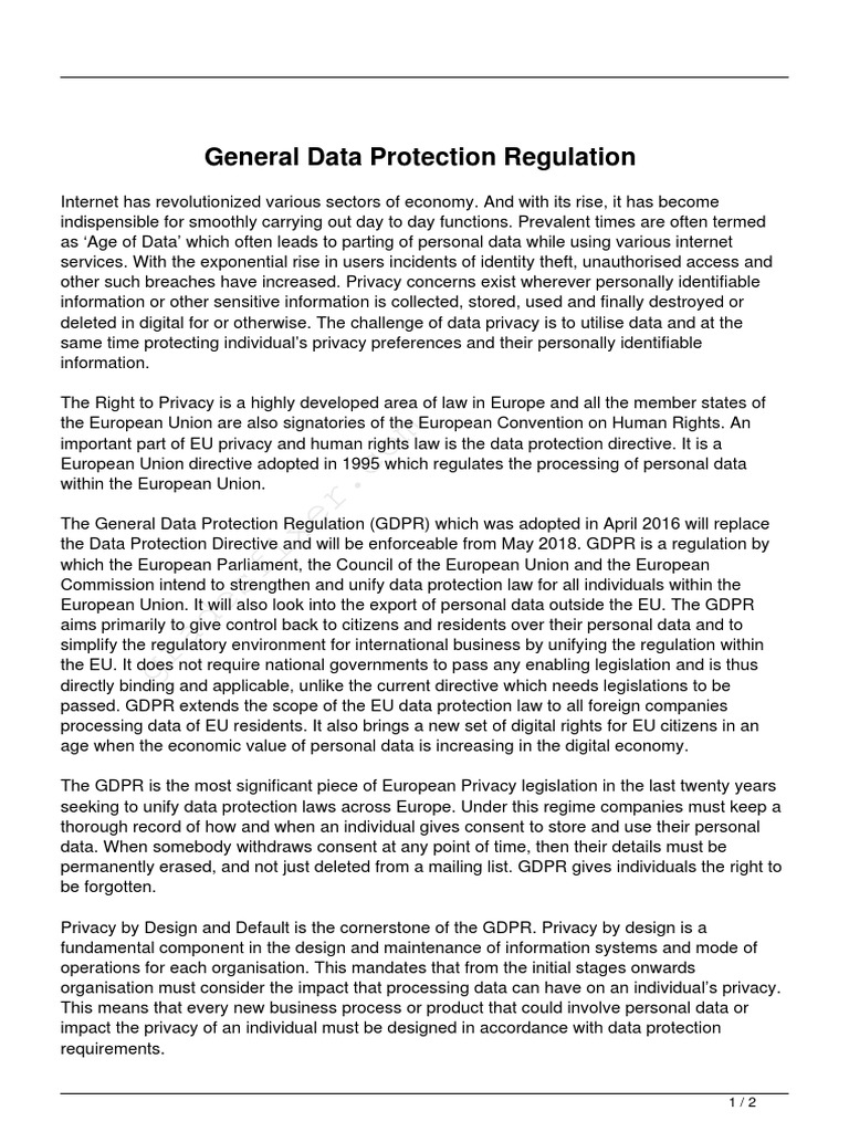 Understanding GDPR and Individual Rights | PDF | Information Privacy ...