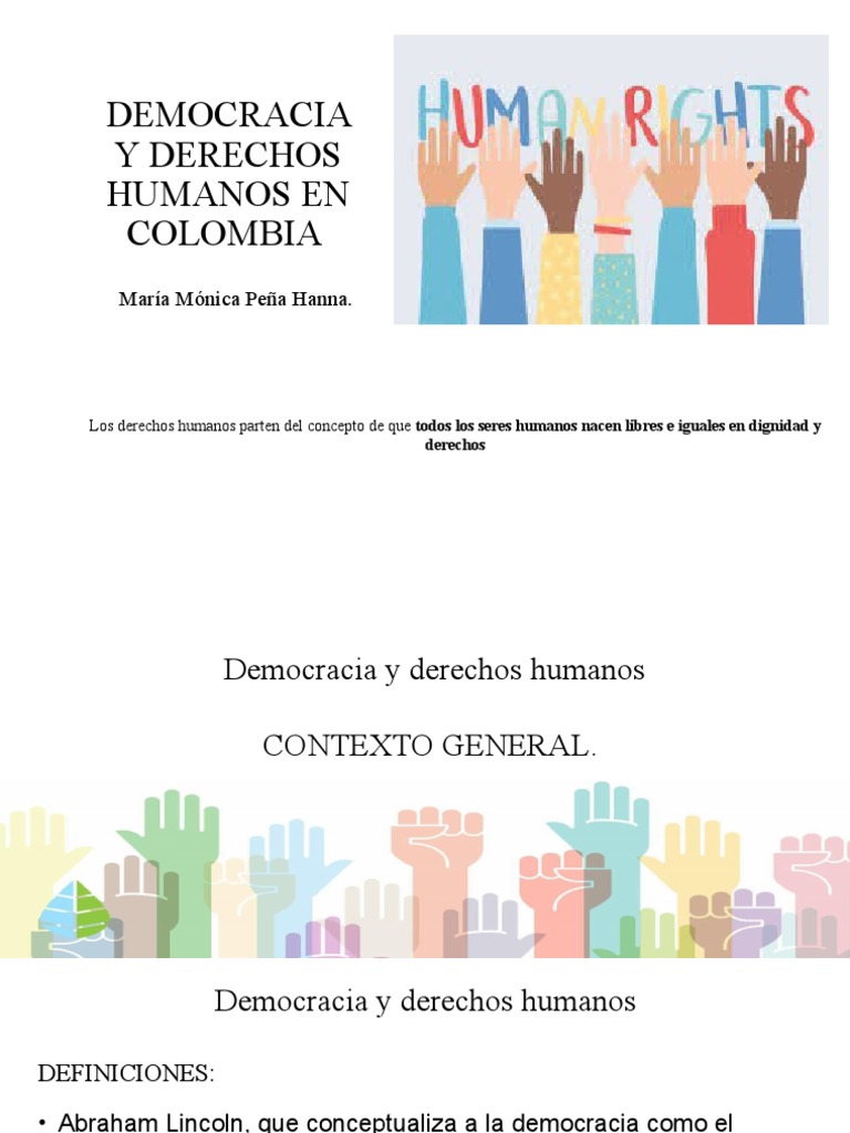 Democracia y Derechos Humanos en Colombia | PDF | Derechos humanos ...