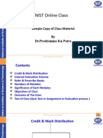 NIST Online Class: Sample Copy of Class Material by DR - Pradyumna Ku Patra