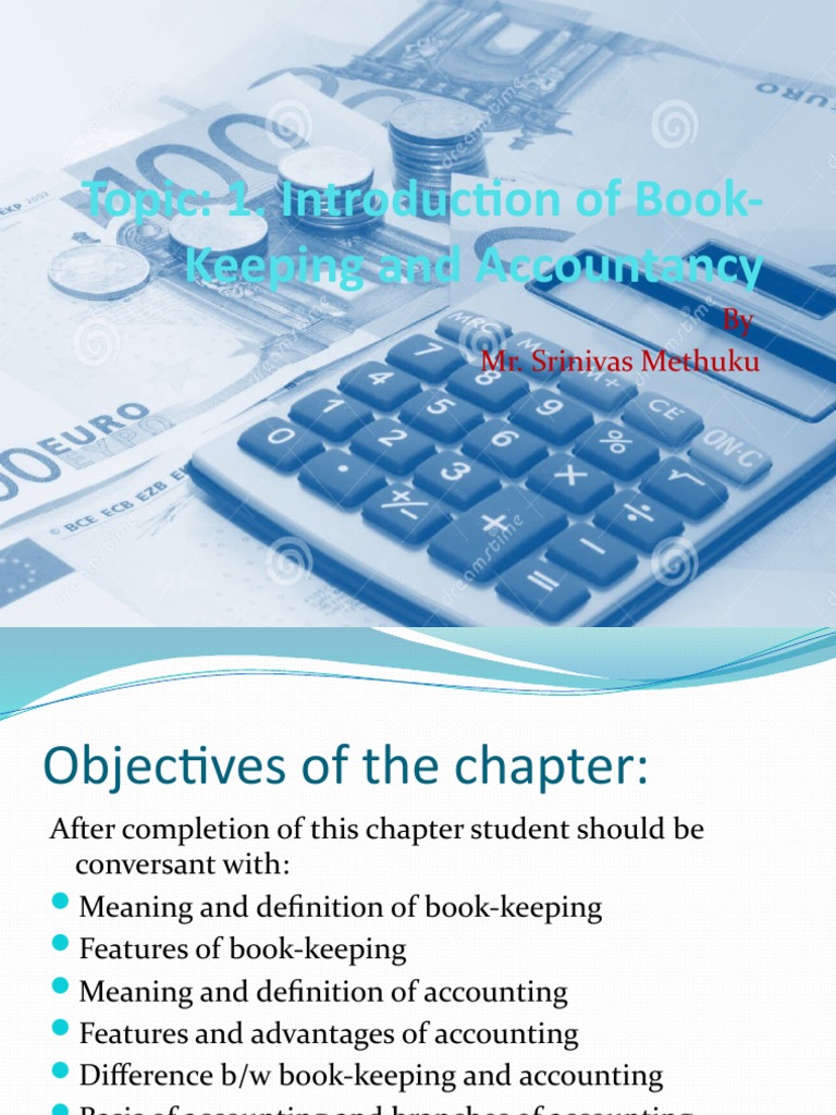 Topic 1 Introduction of Book-Keeping and Accountancy6822 | PDF ...