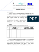 5-Recomendaciones  para  elaborar  texto argumentativo de informe  científico.