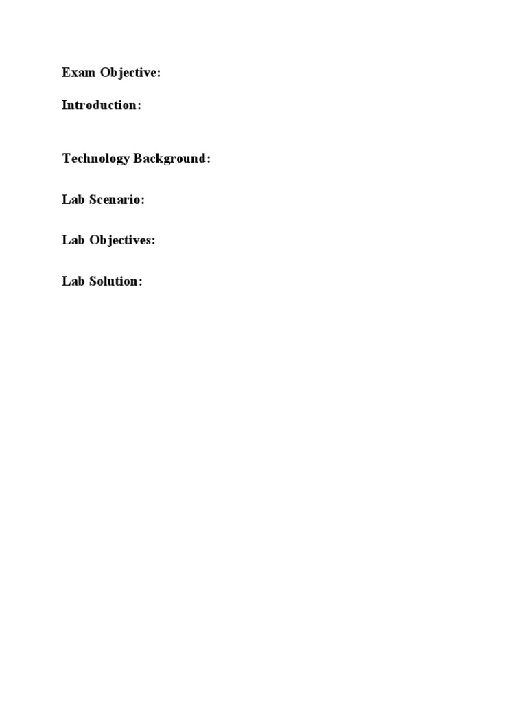 Lab Objectives and Solutions Overview | PDF | Computers