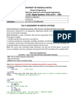 ENEL3DS LAB EXAM ELO5 Marksheet Section A Student Version