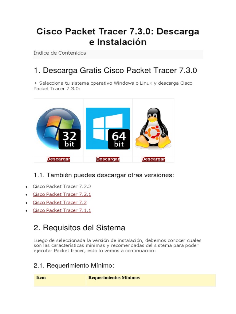 cisco packet tracer para windows 7