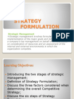 Strategy Formulation: Strategic Management