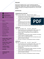 Clean Resume Template Purple