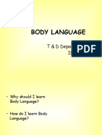 Body Language: T & D Department Inc HQ