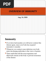 OVERVIEW OF IMMUNITY Aug. 24