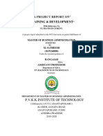 "A Project Report On" Training & Development: P.V.K.K.Institute of Technology