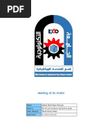 Starting of DC Motor