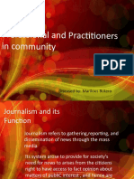 Prefessional and Practitioners in Community: Discused By: Marilous Botero