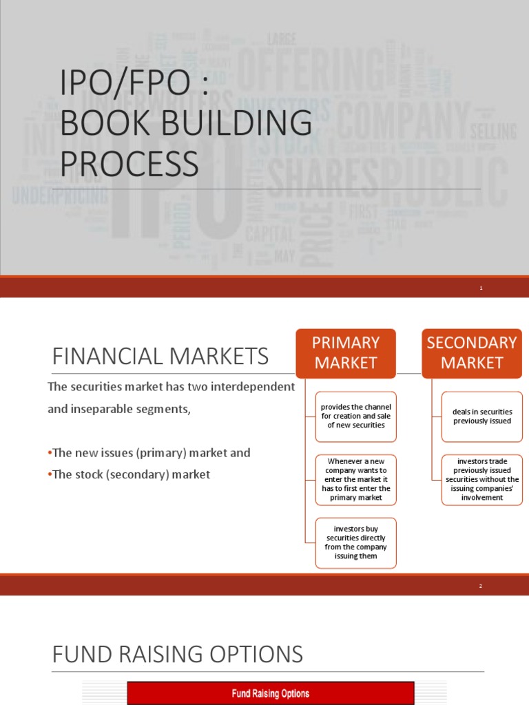 Book Building Process An Overview of the IPO and FPO Mechanisms in
