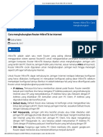 Cara Menghubungkan Router MikroTik Ke Internet