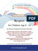 Living Values Education Rainbow Booklet Activity Children 8 14 Respect PDF