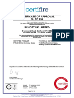 Certificate of Approval No CF 291: Drummond Road, Stafford. ST16 3EL