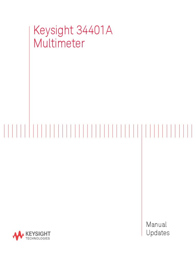 Keysight 34401A Multimeter Manual Updates PDF Diode Electronics